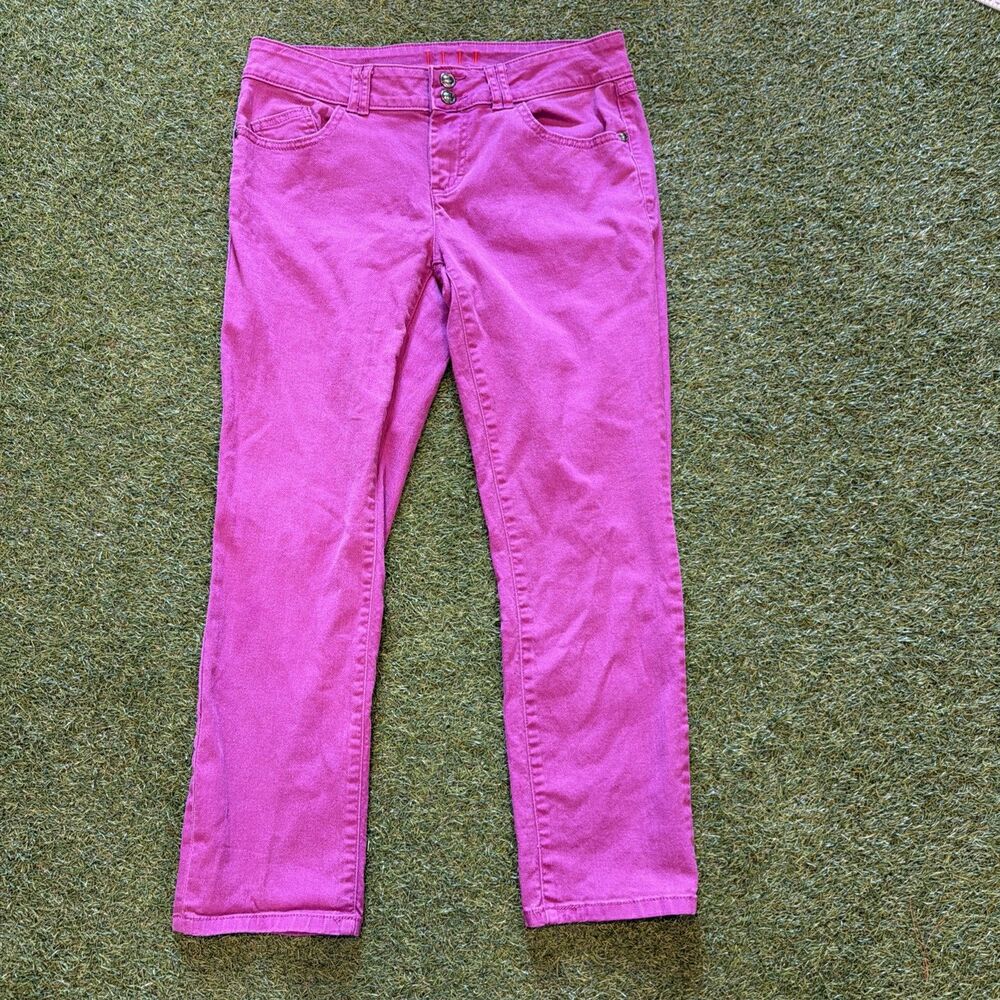 Elle pink jeans women's sz 8 Paris New York Tokyo Pants - Picture 1 of 10